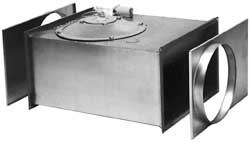 Прямоугольный канальный вентилятор RK 400x200 C1 / Круглый канальный вентилятор (при использовании комплекта адаптеров) RKC 200 C1 - фото 12441